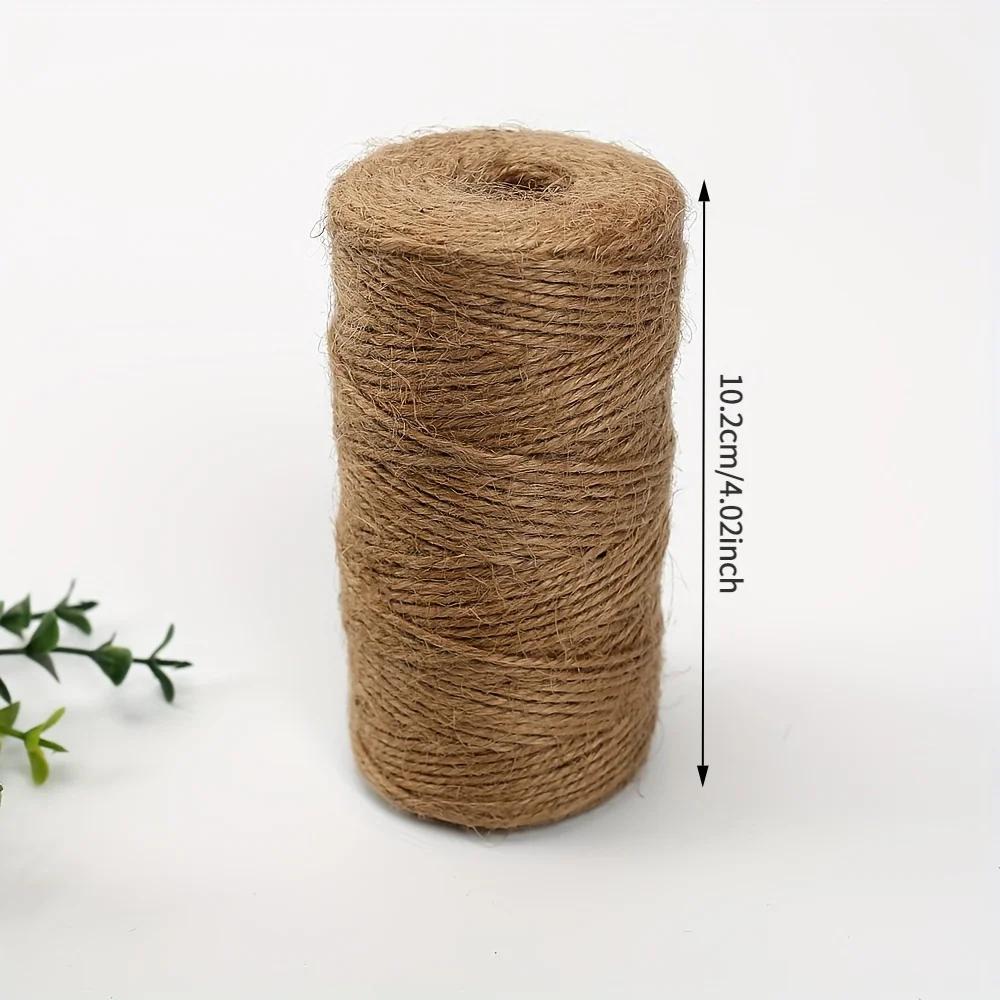 2/1Rolls Vintage Hand Woven Hemp Rope, DIY Lighting Halloween Christmas Wedding Decoration Hemp Rope, Sturdy and Durable