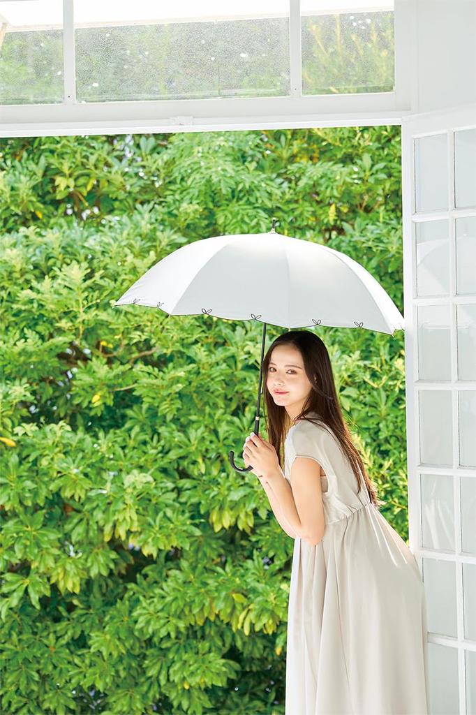 Long Umbrella UV and Rain Bloom 55cm [Nakaya] (Sun Umbrella) Off-White 916-067