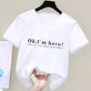 OK IM Here Printed Funny Kids Tshirt Casual Fashion Streetwear Short Sleeve Boys Clothing Harajuku Summer Style Breathe Tee