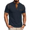 Men S Henry Collar Short Sleeve T Shirt Quick Dry Breathable Casual Slim Fit