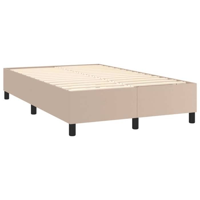 Maison Exclusive - Sommier à lattes de lit matelas cappuccino 120x190cm similicuir