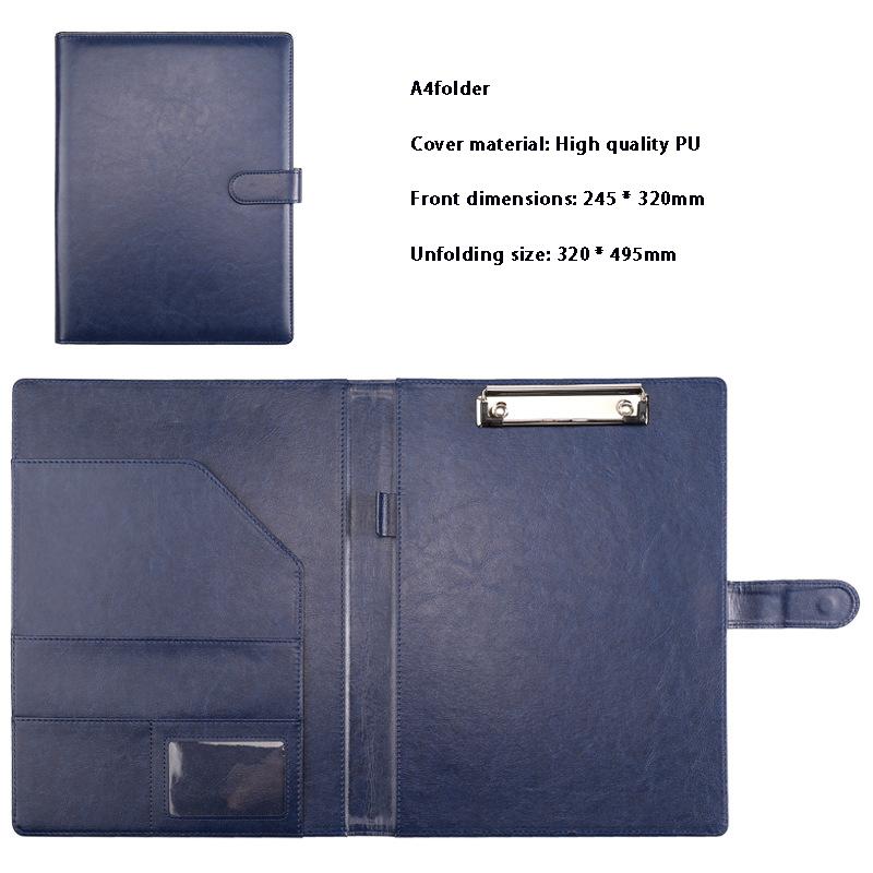Multifunktionale A4-Konferenzmappe, Business-Briefpapiermappe, Leder-Vertragsmappen