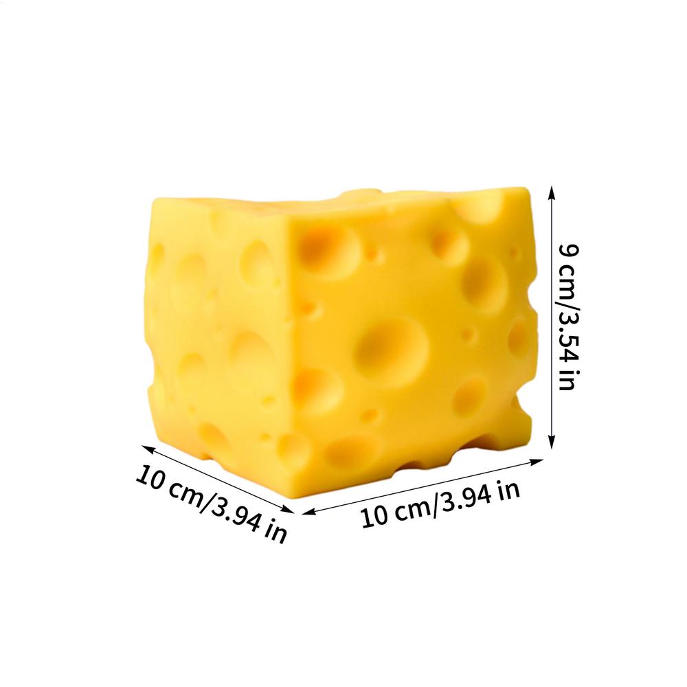 soft Large Yellow Cheese Fidget Squeeze Toy Novelty Slow Rising Stress Relief Toy for Kids Adults Students Home Office Relax