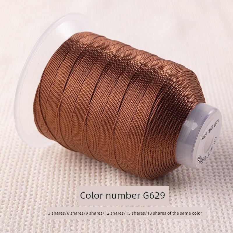 

9 Strands Morandi DIY Handmade Material Braided Rope Bracelet Dragon Scale Plate Braided Rope Rope Braiding Thread Cherry Brown