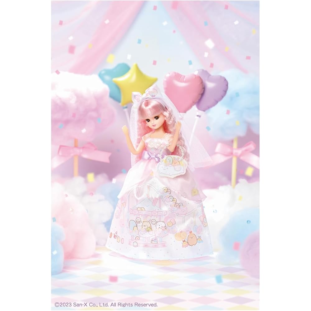 Takara Tomy Licca-chan Doll LD-05 Sumikko Gurashi Wedding Dress Toy for Kids 3 Years and Up