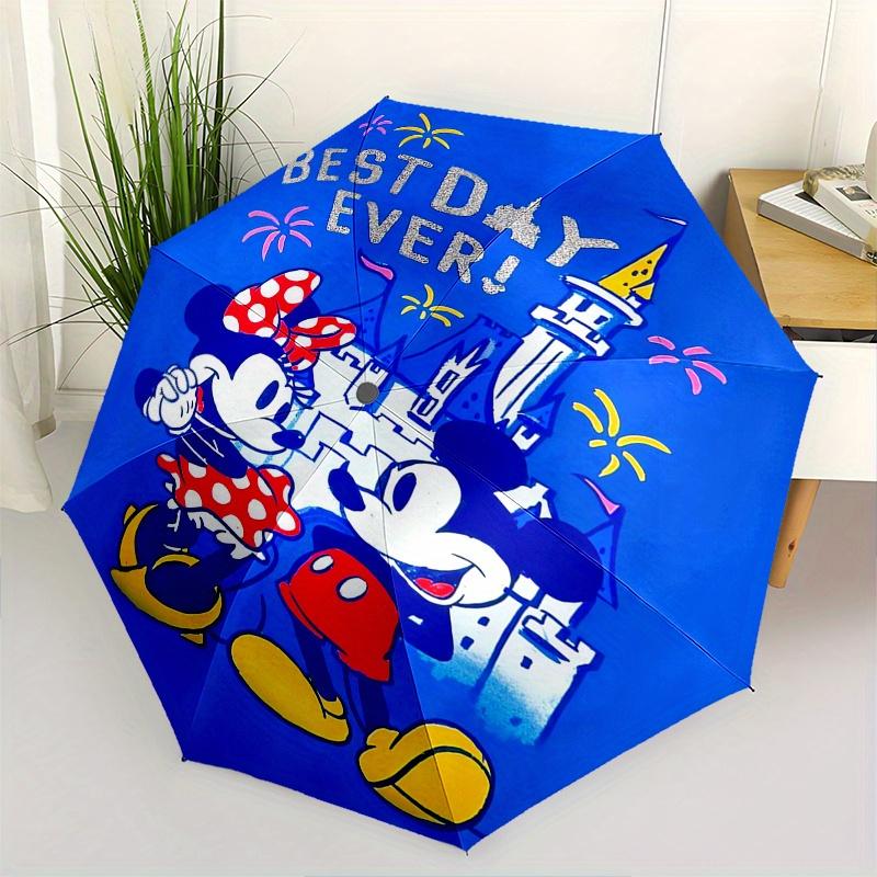 

1pc Mickey Mouse,Minnie Mouse Automatic Folding Umbrella: Compact 8-Bone Design Cartoon Outdoor Travel Companion, Business Umbrella, Christm