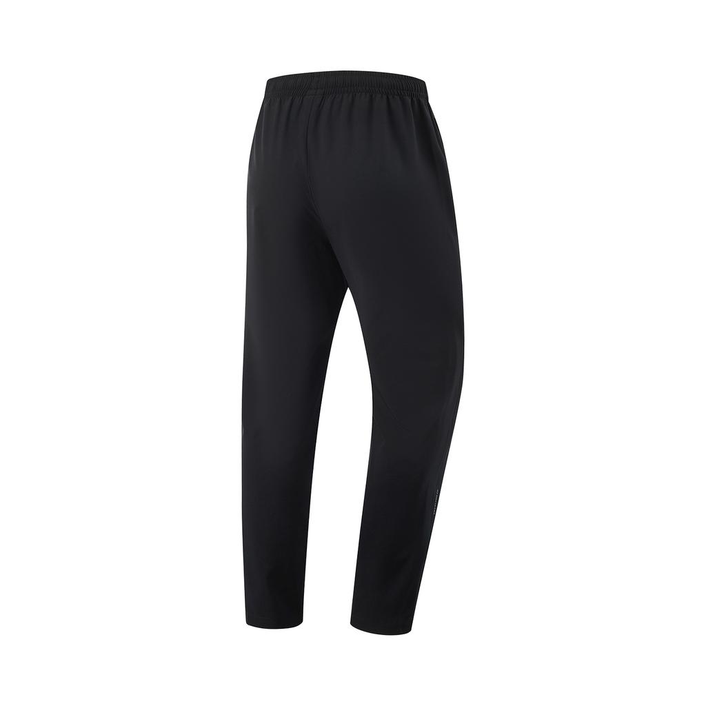 Li-Ning Comfortable Casual Simple Mid-Waist Versatile Sports Long Pants Men Bottoms Black AYKV483-2