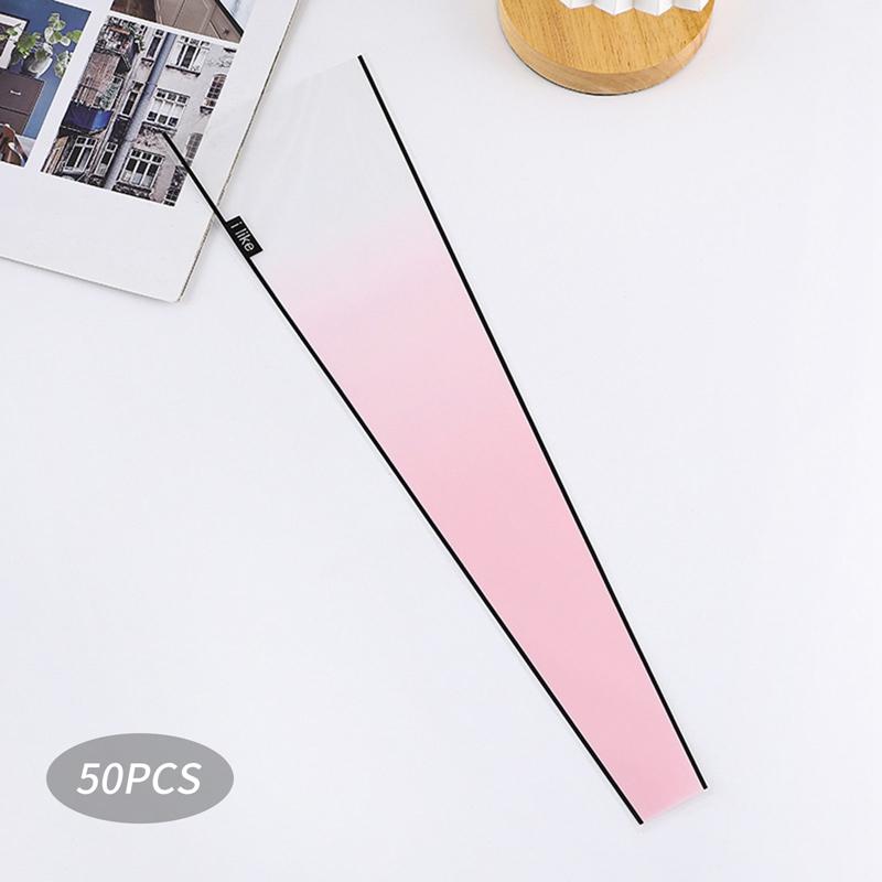 50 Stück Papiertüten für die Verpackung frischer Blumen, einzelne Rosensträuße, transparentes Glaspapier, Verpackung frischer Blumen