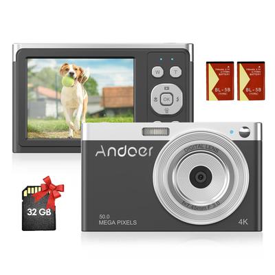 Andoer Compact 4K ψηφιακή κάμερα Βιντεοκάμερα 50MP Οθόνη IPS 2,88 ιντσών Αυτόματη εστίαση 16X Zoom