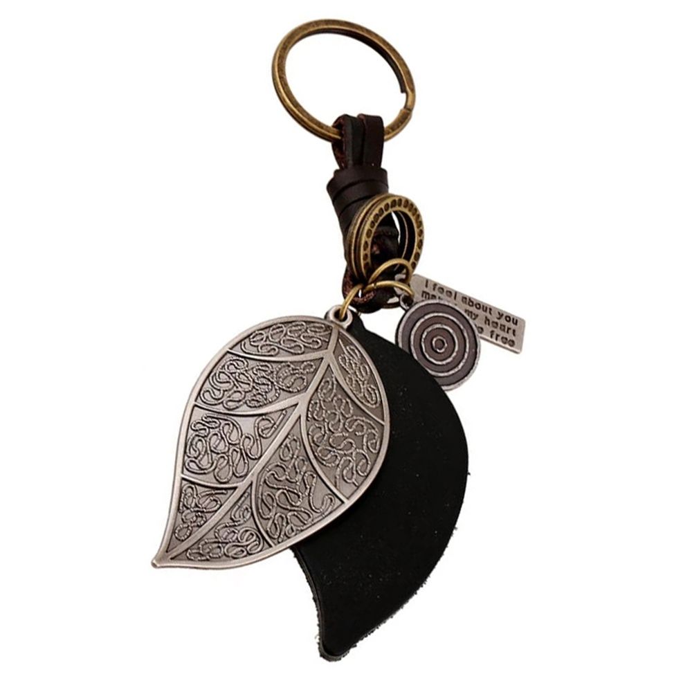 

Аксессуары для женщин, очаровательные сумки, украшения, брелки с подвесками в виде листьев, брелоки, кожаный брелок для ключей