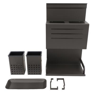 Wall Mount Utensil Rack Grey Aluminum Alloy Easy To Clean Multi Use Wall Utensil Organizer Rack for