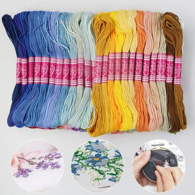 24 Skeins Cross Stitch Thread Colorful Embroidery Thread DIY Crafts Stitching Thread Home Sewing Shop