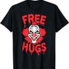Free Hugs Scary Clown Costume Kids Adults Halloween Horror T-Shirt