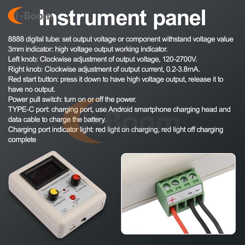 DC120V-2700V IGBT Withstand Voltage Capability Transistor Tester Diode MOS Triode LED Module Voltage Capability Test Instruments