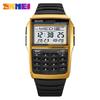 SKMEI 2255 Dual Time Sports Calculator Watch for Men Digital Mens Wristwatches Countdown Casual Phone Book Montre Homme 1278