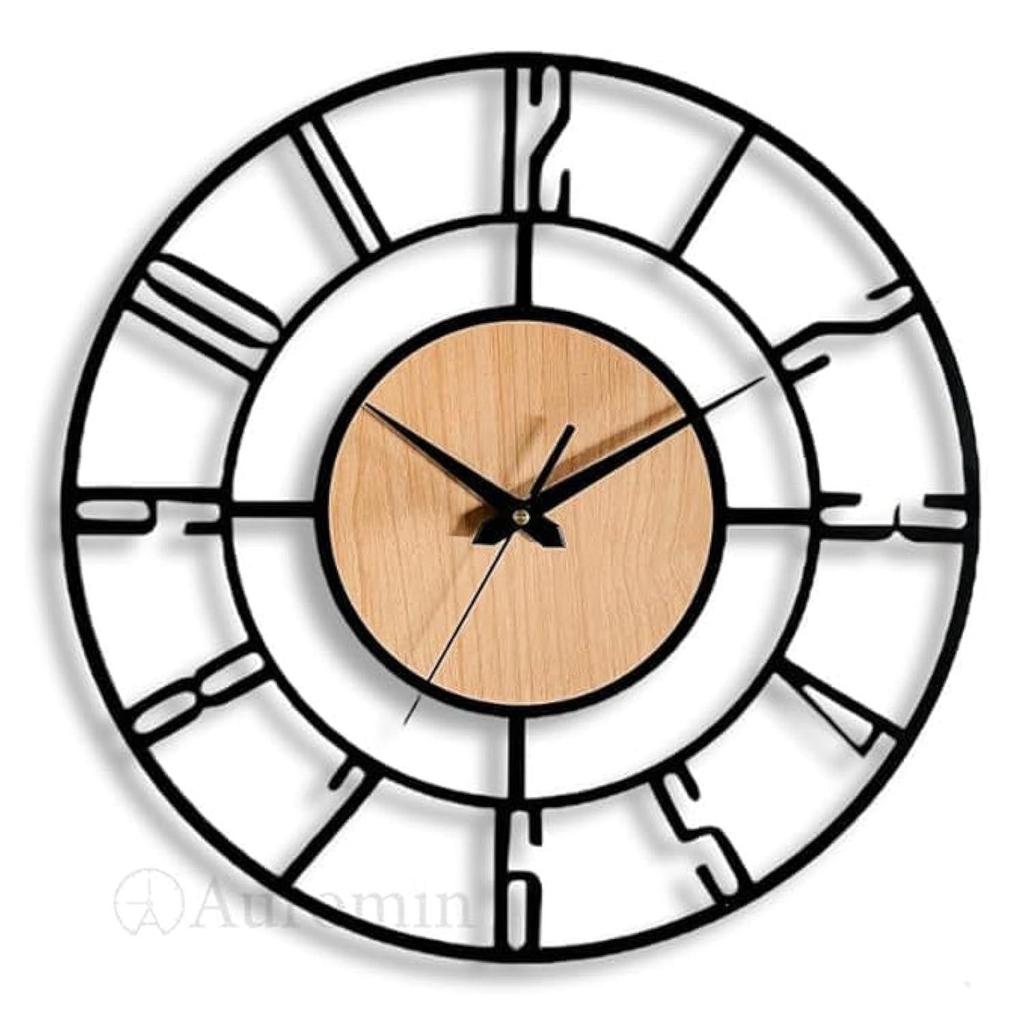 Fancy Metal Wall Clock for Home Decor – Stylish Living Room & Bedroom Watch, Designer Wallclock, Big Size Hanging Watch