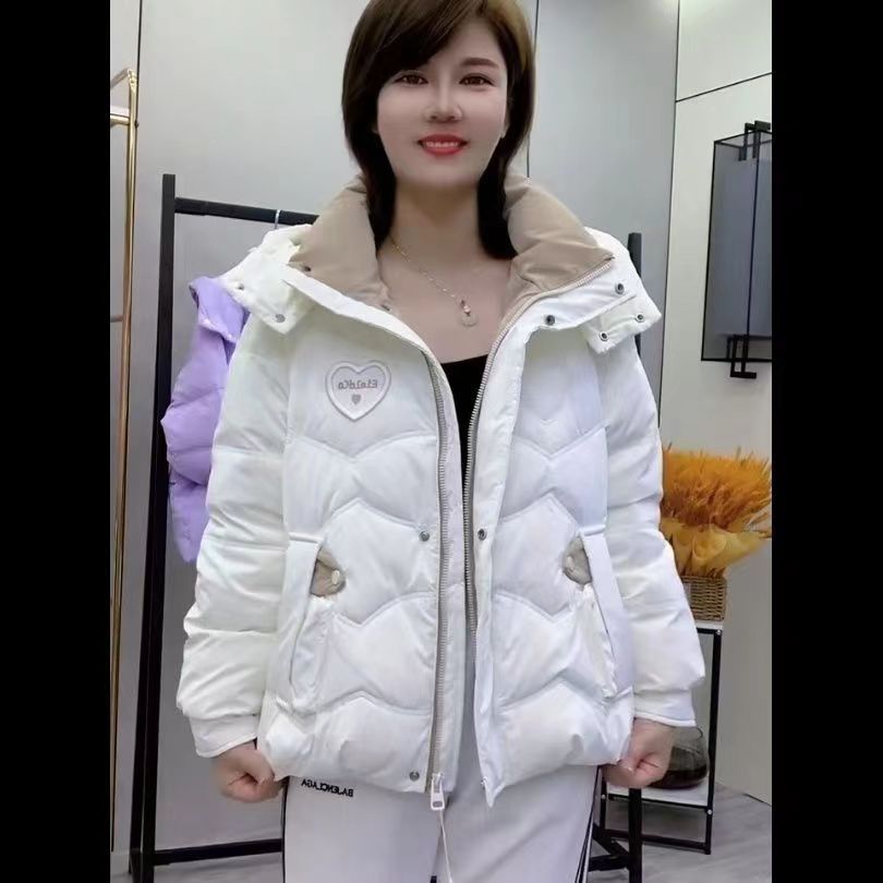 Winter Thickened Short Bread Coat Women's Hooded  Jacket with Cotton Padding Outwear