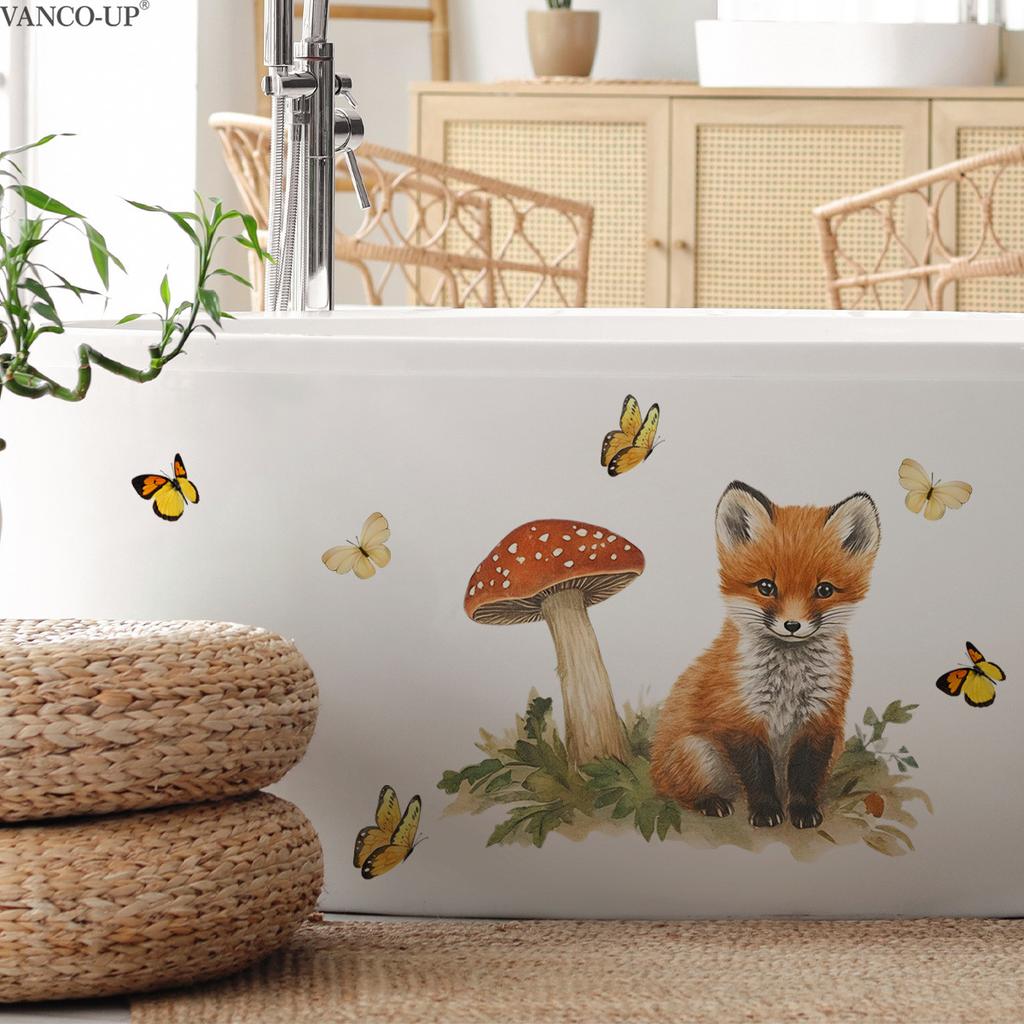 Creative Cute Rabbit Dinosaur Butterfly Fairy Girl Wall Stickers, Self-Adhesive Decor for Bedroom Living Room Decoration