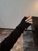 Elegant Black V-neck Rhinestone Knit Sweater for Women - Autumn/Winter Slimming & Flattering Layered Top