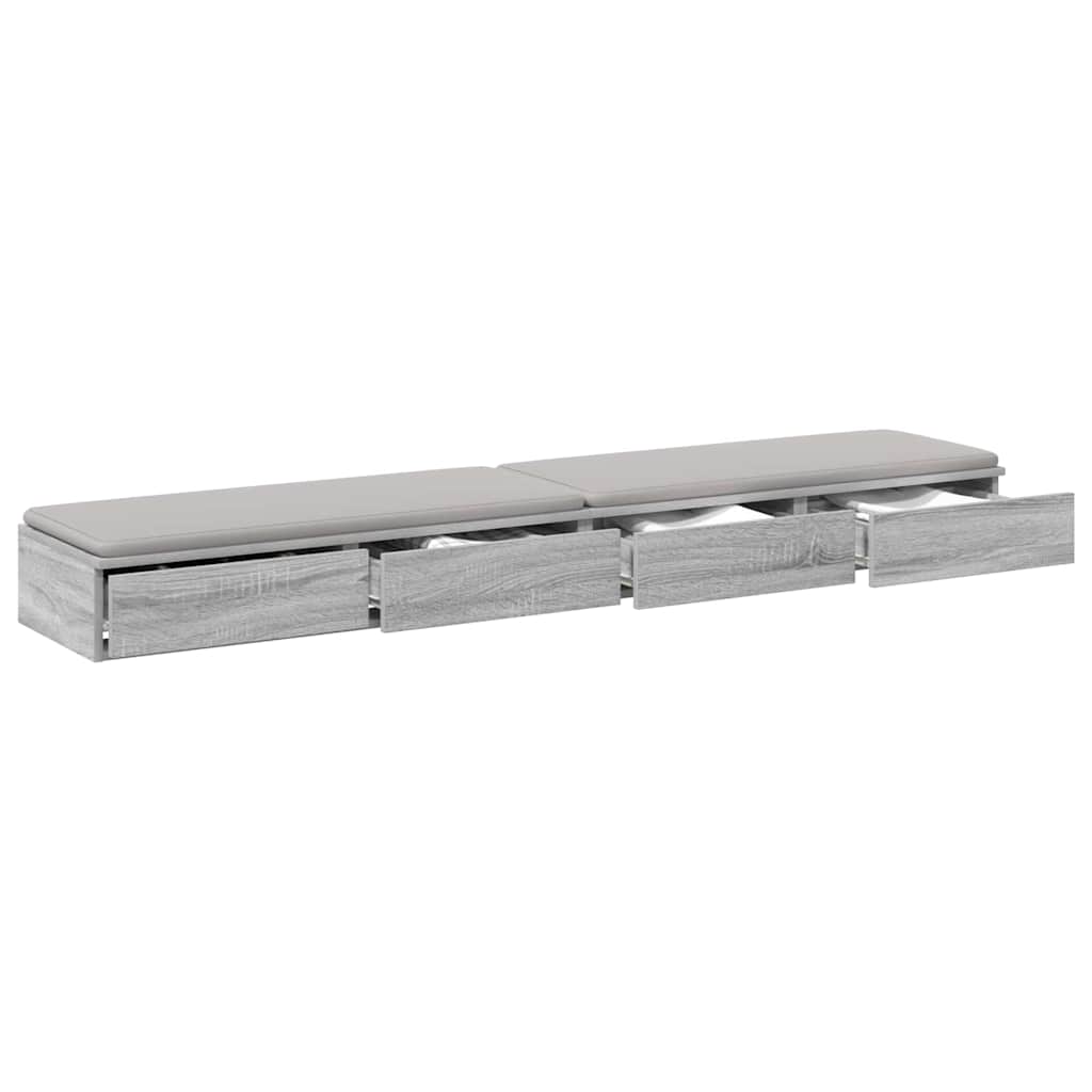 Bed Drawers Grey Sonoma 180 X 36.5 X 16.5 Cm Particleboard