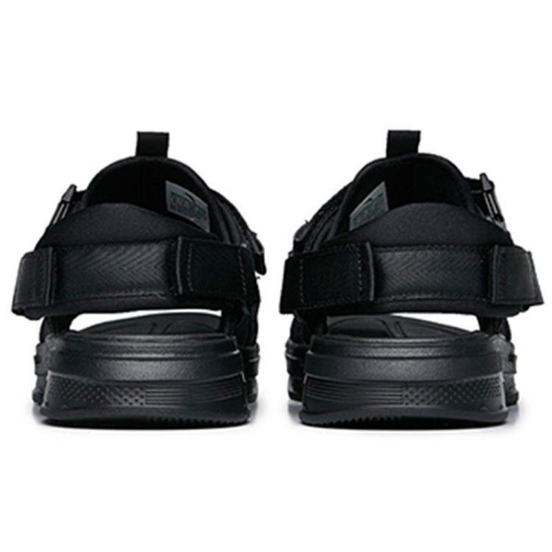 Anta Men Fabric Beach Sandals Black 112238503-1