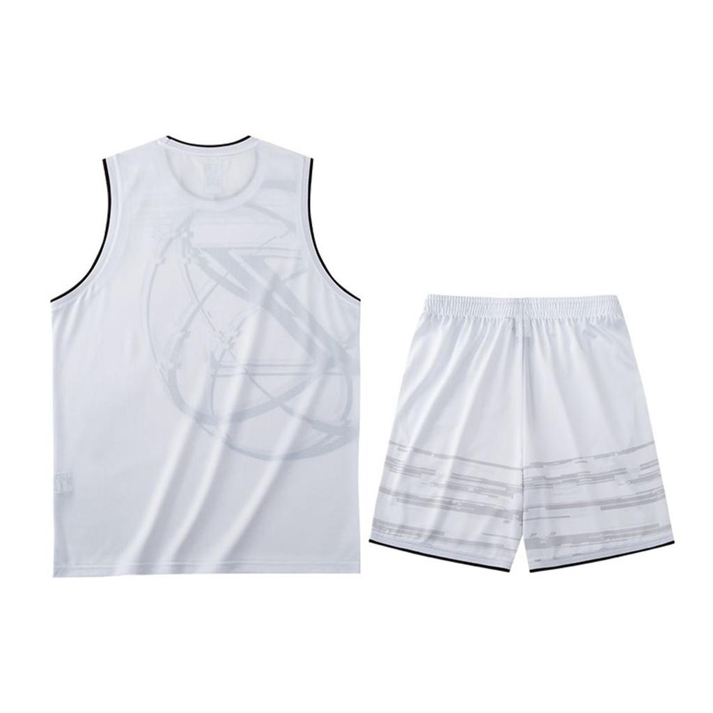Anta Lightweight Series Casual Sports Quick-Dry Basketball Game Suit Men Sportswear White 152221206-2