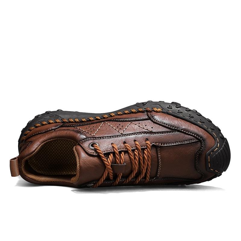 Pánské outdoorové ležérní kožené boty retro styl pánské tenisky dospělé protiskluzové ležérní pouštní turistická obuv trekingové boty trenéři
