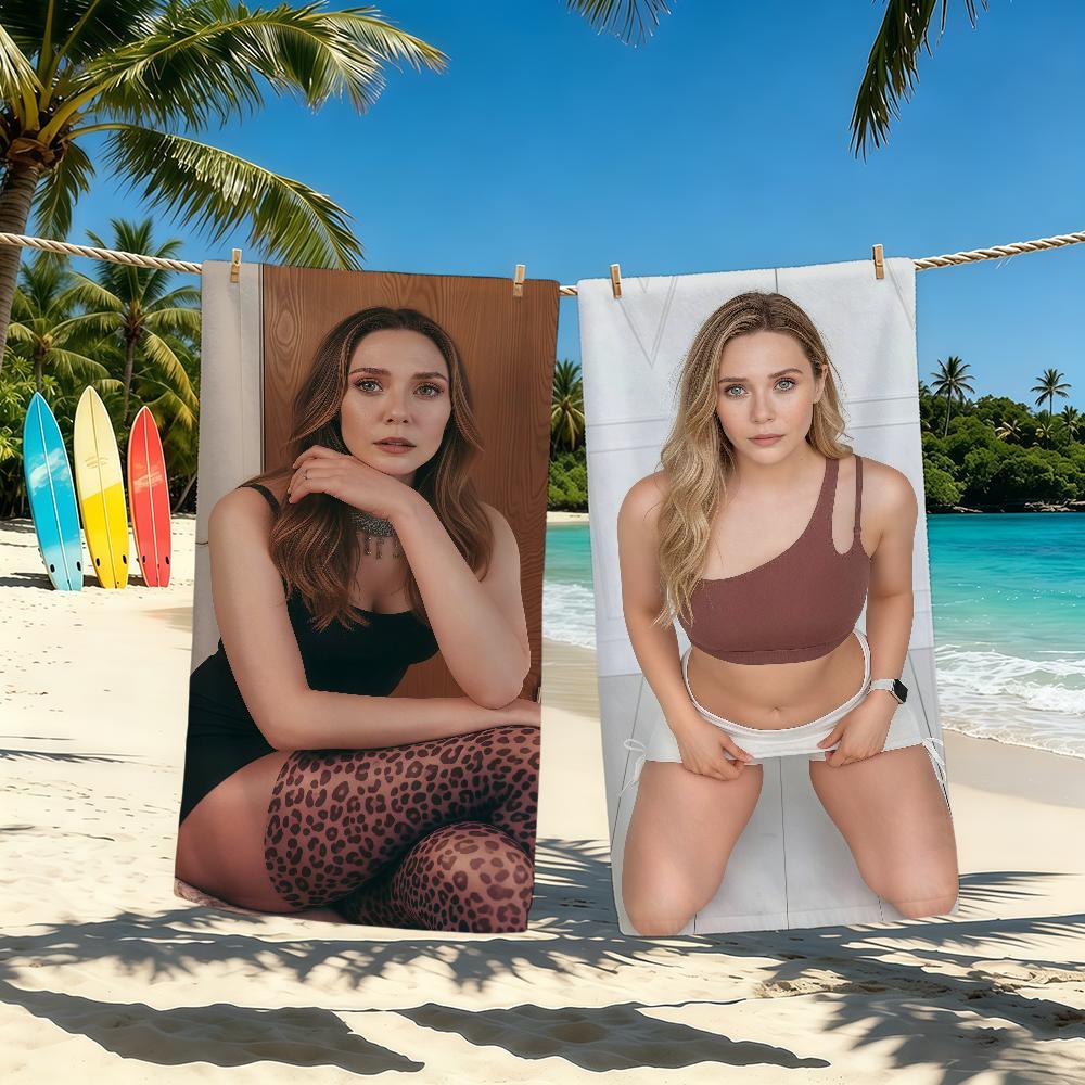 E-Elizabeth O-Olsen Schauspieler Handtuch Für Outdoor Camping Strandhandtuch Super Saugfähig Schnell Trocknend Sommer Handtuch