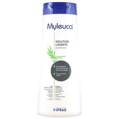 Intim- und Körperwaschlösung - MYLEUCA - Tägliche Waschlösung - 400 ml - Sanfter alkalischer pH-Wert - Antiseptisches Teebaumöl