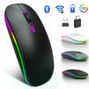 Wireless Mouse Bluetooth--compatible RGB Rechargeable Mouses Wireless Computer Silent Mice LED Backlit Ergonomic Gaming Mouse