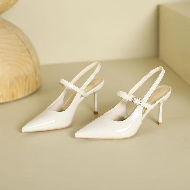 Fashion 2025 New Sandals Summer Designer Luxury Brand Sandals Women's Stiletto High Heels Elastic Band Women's Shoes Large 43