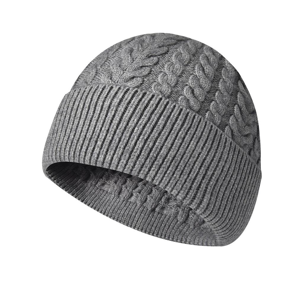 Winter Cable Knit Beanie with Earflaps - Face-Slimming Wool Hat for Women/Men