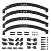1/14 Tamiya RC Truck Steel Leaf Spring Set Front/Rear Suspension & Lifting Lugs for Tractor Trailer Model Car Replacement Parts