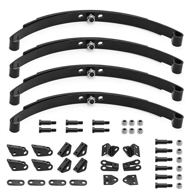 1/14 Tamiya RC Truck Steel Leaf Spring Set Front/Rear Suspension & Lifting Lugs for Tractor Trailer Model Car Replacement Parts