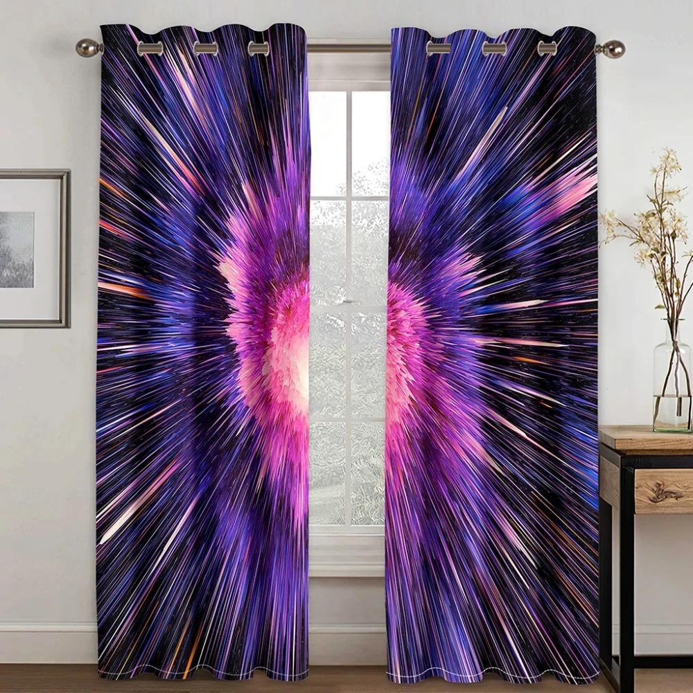 Trendy barevné hvězdné nebe Dye Explosion vysoké stínící závěsy pro cool dívku Chlapec Ložnice Obývací pokoj Hotelový závěs