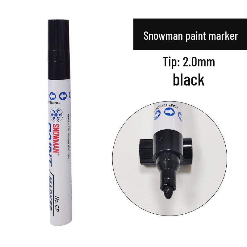 

Промышленный маркер-краска Snowman - 2 мм Маркер для подкраски металла и стали из Японии. чёрный
