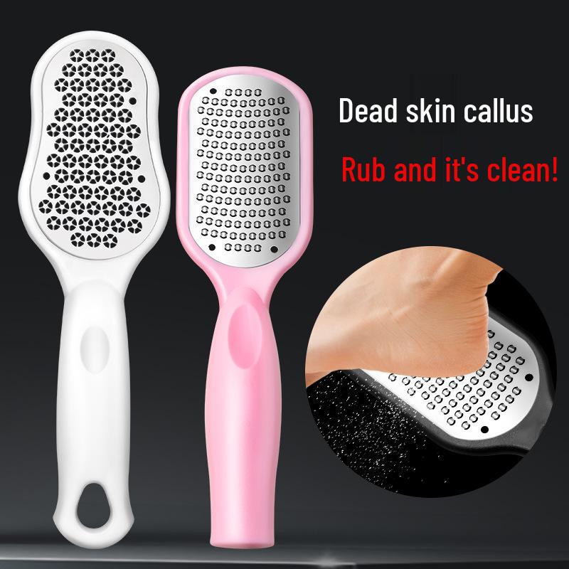 Stainless Steel Foot Scrubber: Removes Dead Skin & Calluses, Anti-Splash Design.