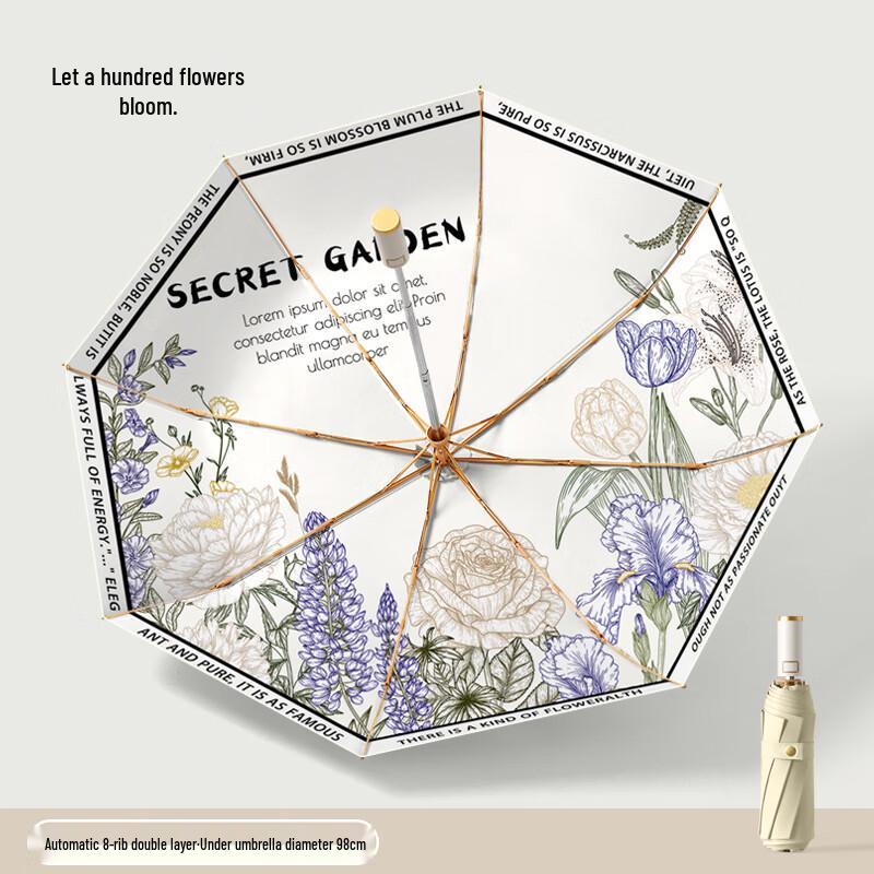 Zouyou Automatic Folding Double-Layer Sun/Rain Umbrella