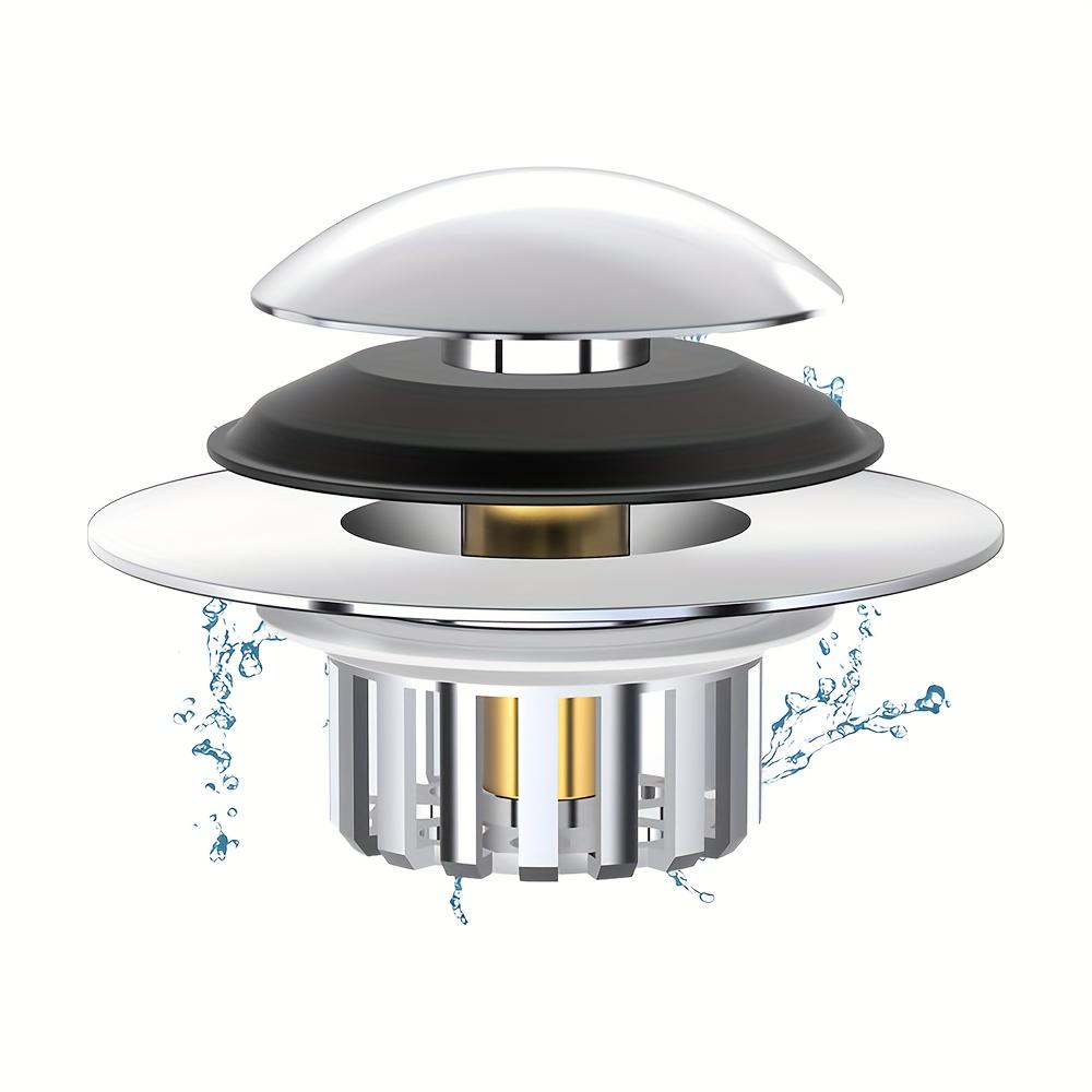 1pc Brass Bathtub Drain Stopper with Hair Catcher, 2-in-1 Pop-up Tub Stopper, Anti-Clogging Filter Basket, Fits 1.45-1.8" Drain Shoe