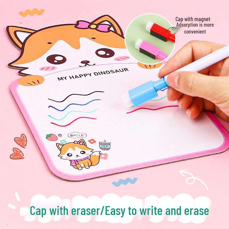 Magnetic Water-Based Erasable Whiteboard Markers for Kids - 8 Bold Colors