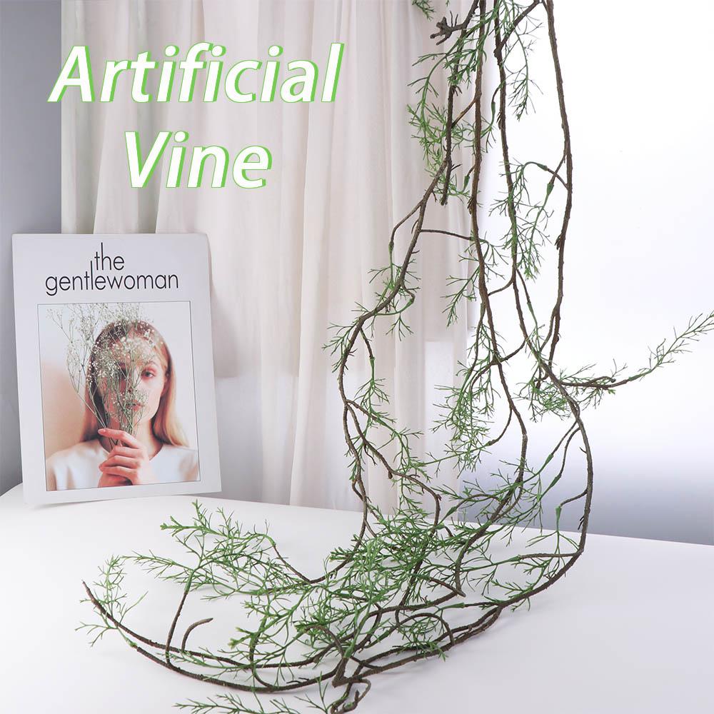 Flexible Fake Hanging Ivy Plants Evergreen Climbing Rattan Branches Ornamental Vines  Landscaping