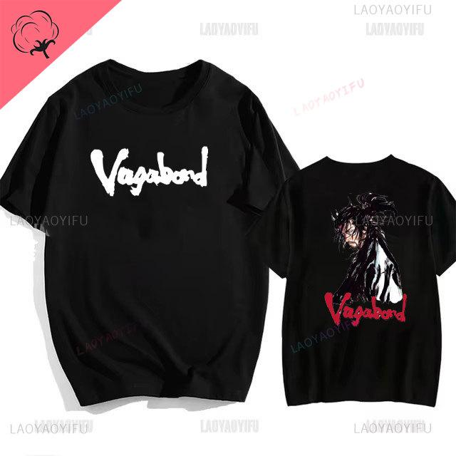 Japanisches Vintage Anime Vagabond Grafik T-Shirt Mann Frau Harajuku Schlage heftig Streetwear T-Shirt Baumwolle Cartoon Kurzarm