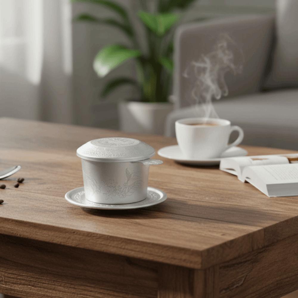 Aluminum Vietnamese Coffee Filter Vintage Coffee Drip Cup Easy To Clean Coffee Making Pot  Office