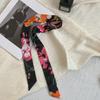 Long silk scarf, new thin and narrow decorative scarf, multi-purpose headscarf, headband, hair tie, bag streamer, gift box strap.