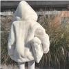 Korean Thickened Mink Velvet Coat Women Winter Clothes Jacket Version Loose Imitation Rabbit Fur Plush Hooded Fur Coat