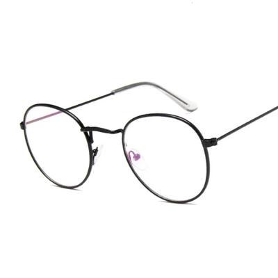 Vintage Round Glasses Clear Lens Fashion Gold Round Metal Frame Glasses Optical Men Women Eyeglass Frame Fake Glasses