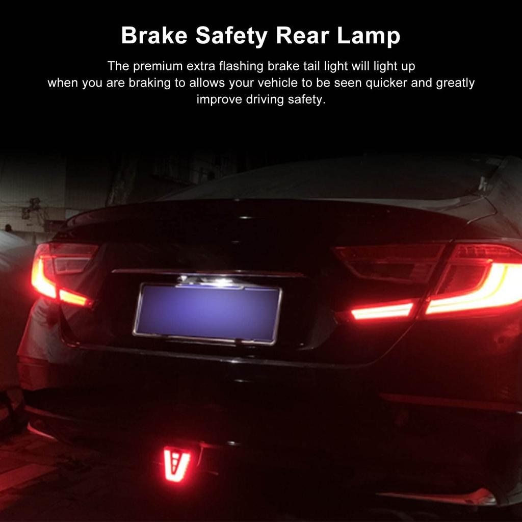 Light Flashing Strobe LED Tail Brake Lights Car LED Flashing Brake Lights Driving Warning F1 Style 10W1.5A Universal Modification