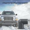 8KW/5KW/2KW Car Heater Air Vent Duct Connector 42/75/90mm Parking Heater Air Vent Ducting L-Shaped Pipe Outlet Exhaust Connector