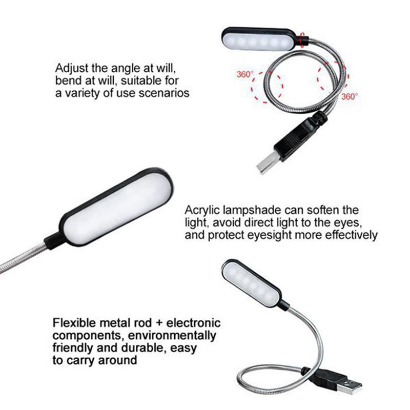 Portable LED Desk Lamp Ultra Light Foldable Eye Caring Soft Light for Travel Study Reading Working Use