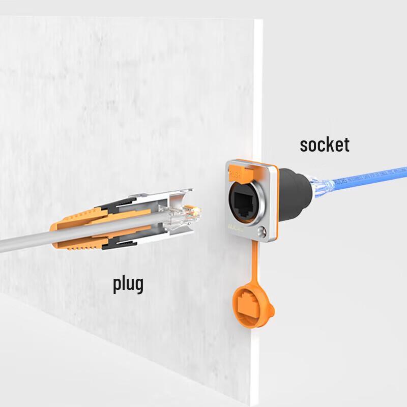 AUCAS Waterproof Industrial RJ45 Ethernet Coupler